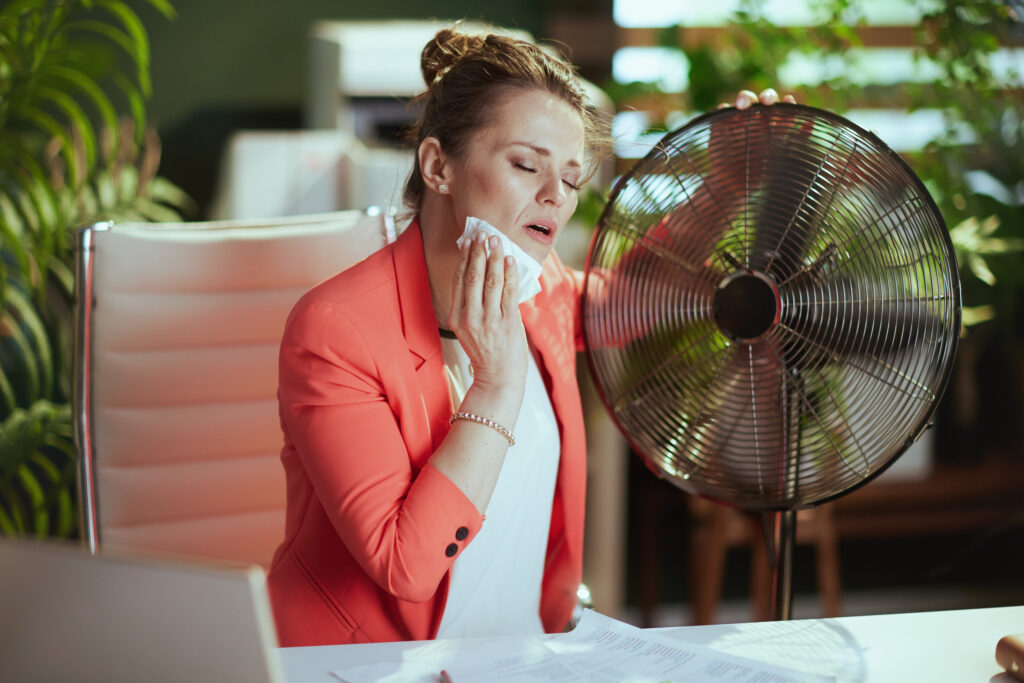 femme ménopause transpiration